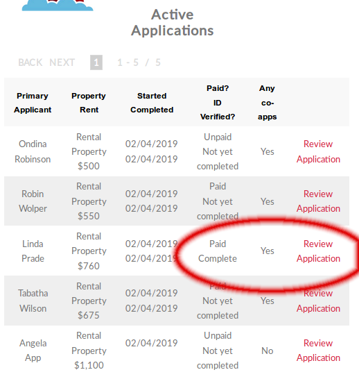 Reviewing a background screening report Screenshot of how to review a screening report - Step 4