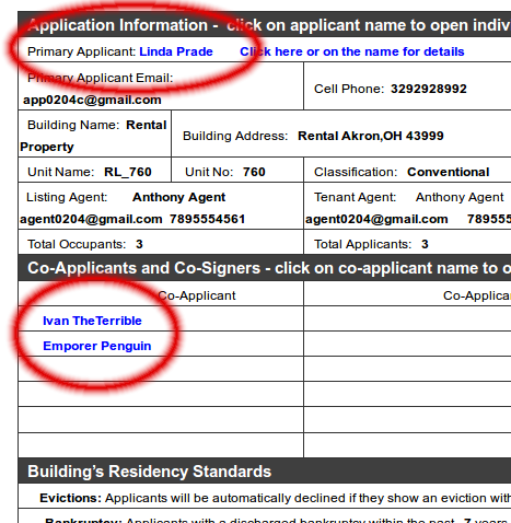 Screenshot of how to review a screening report - Step 6